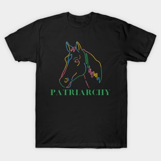 Patriarchy Horse - Barbie Movie Inspired Sticker T-Shirt